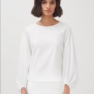 NWT CUYANA Poplin Open Back Blouse XS